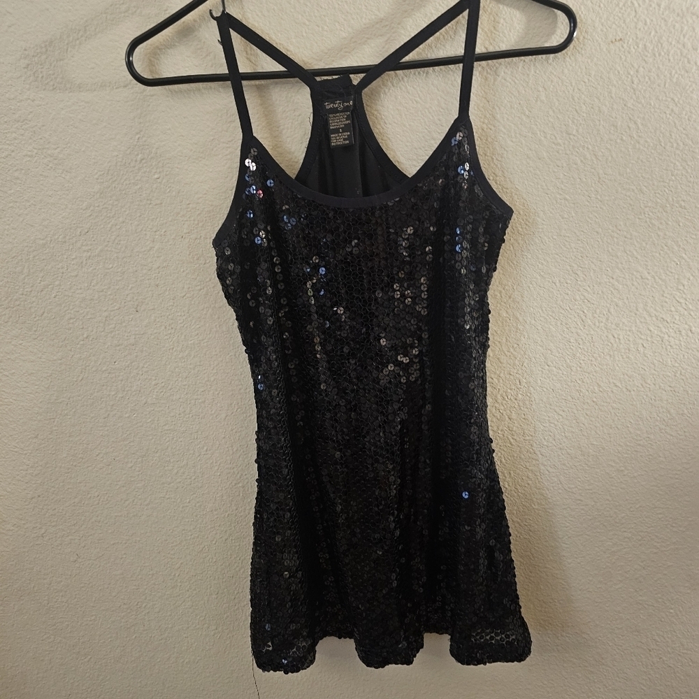 Forever 21 Black Sequin Blouse